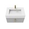 Castello Usa Nile 30-inch Gray Vanity Set with White Top and Gold Handles CB-MC-30G-GLD-2053-WH - alternate 4